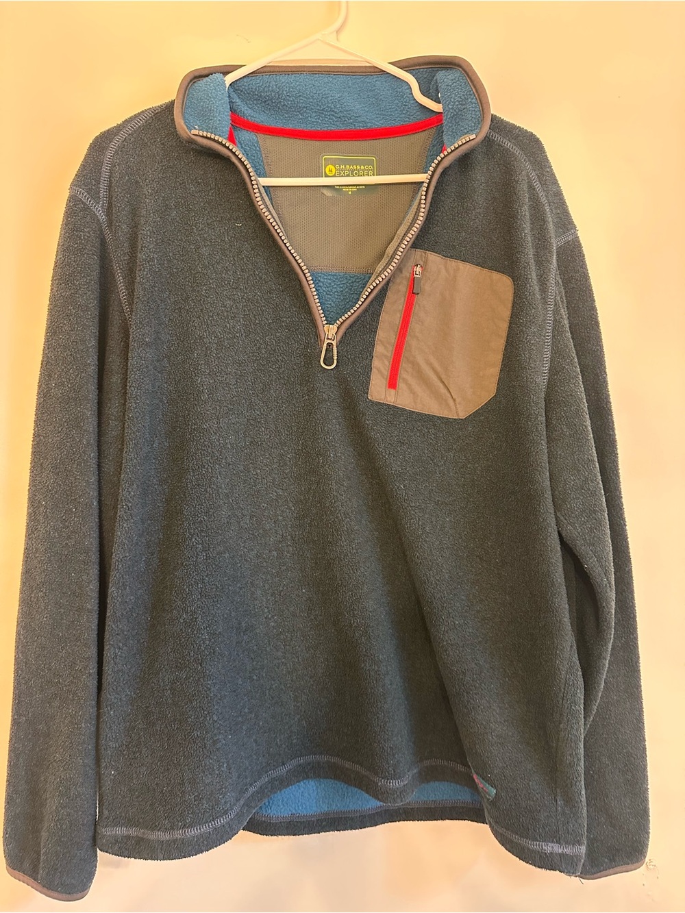 G.H. Bass Explorer Men’s Medium Quarter Zip Fleece Pullover